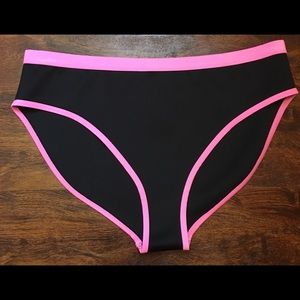 Plus Size Swimsuit Bottoms Black/ Neon Pink s 2x